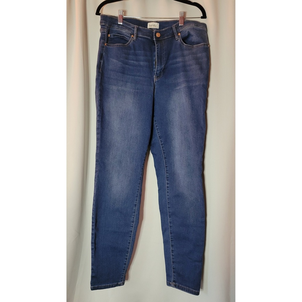Nicole Miller New York SOHO High Rise Skinny Jeans Blue Denim Size 16